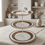 Blumen 3 Tire Serving Stand gold MS Department Store Oman