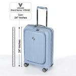 Verage Rome Monti Pp Trolley 4W   24" All With Front Pocket-Sky Blue MS Department Store Oman