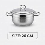 Stainless Steel Bonera Masterchef Single Pot 26 Cm MS Department Store Oman