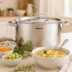 26Cm Casserole Stainless Steel With Lid MS Department Store Oman