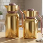 RegalL 1.0 + 1.3Ltr. D W S/S Vacuum Jug Set [ML Coffee + D Wooden] MS Department Store Oman