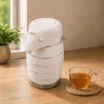 RegalL 2.5 L Plastic Body Air Pot with Glass Liner(WhiteSilver) MS Department Store Oman