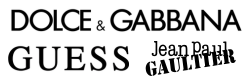 Dolce and Gabbana Guess Jean paul gaulter