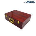 86Pcs Wooden Case Cutlery Set Stainless Steel With Wooden Case MS Department Store Oman