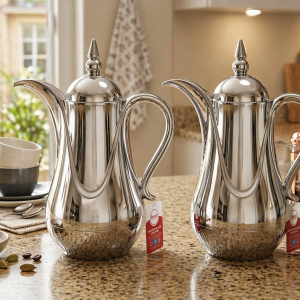 Regall 1.0Ltr. + 1.0Ltr. P / B  Vacuum Flask Set[FullSilver] MS Department Store Oman