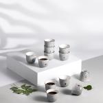 Arabic Coffee cups 12Pcs From Naqsh- Grey + Silver MS Department Store Oman