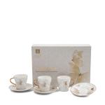 Porcelain Tea Set 12 Pcs From Veloura - Brown + Gold MS Department Store Oman