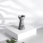 Porcelain Incense Burner Form Naqsh - Grey + Silver MS Department Store Oman